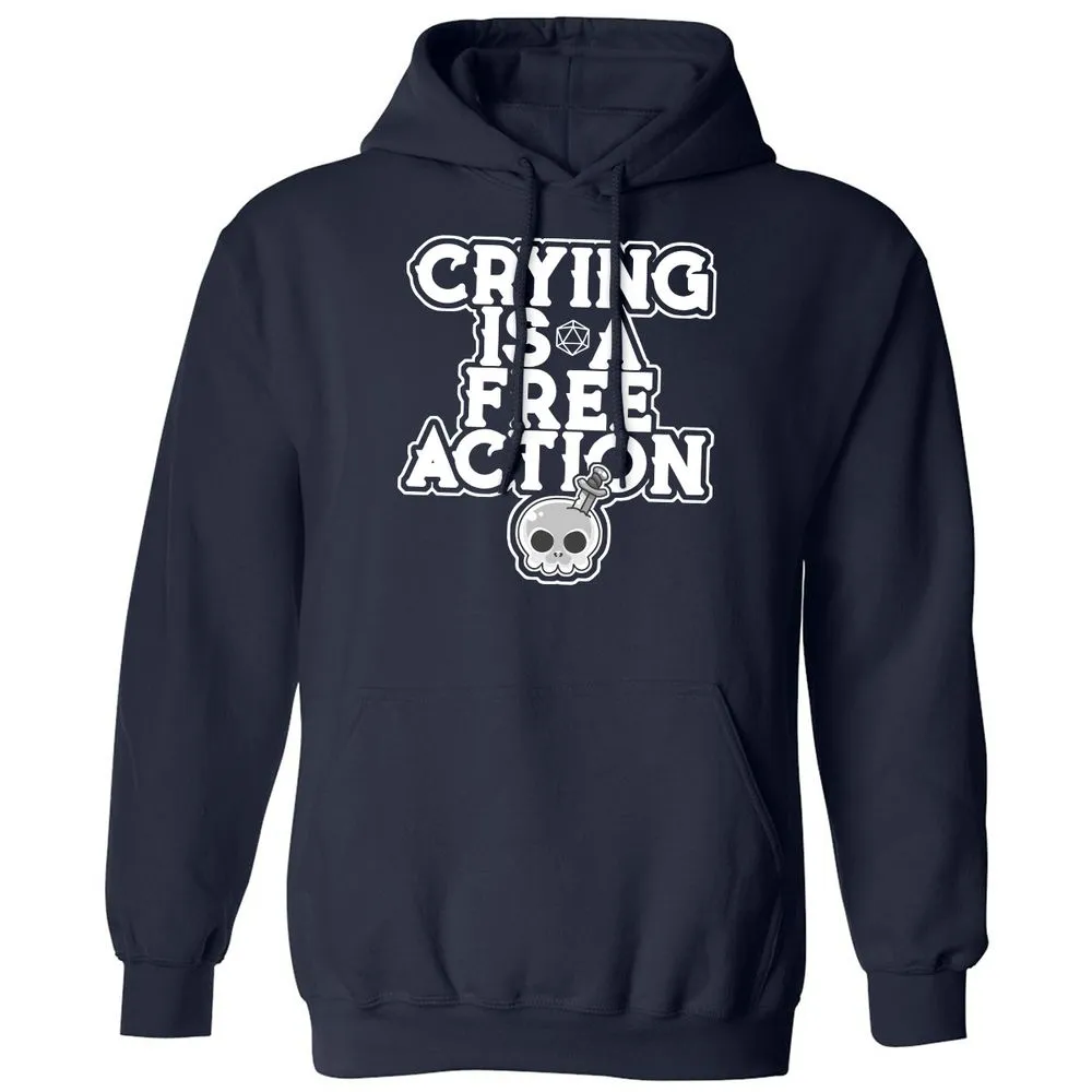 Crying Is A Free Action Classic Unisex Hoodie - Navy - 2