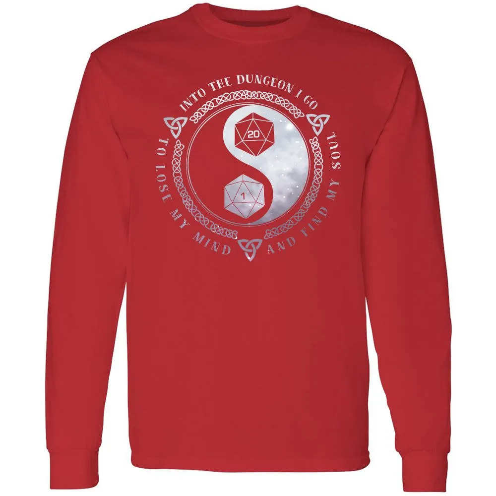 Into The Dungeon I Go Long Sleeve T-Shirt - Red - 14
