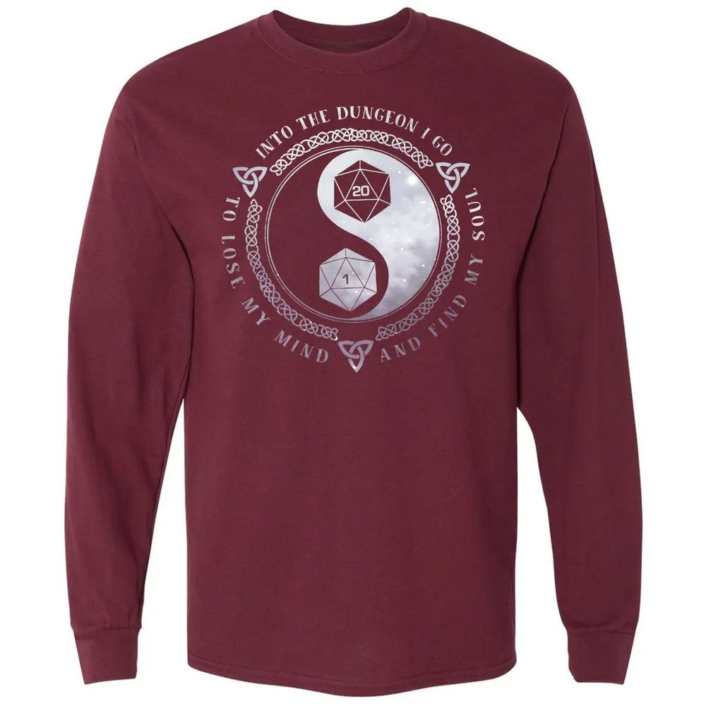 Into The Dungeon I Go Long Sleeve T-Shirt - Maroon - 11