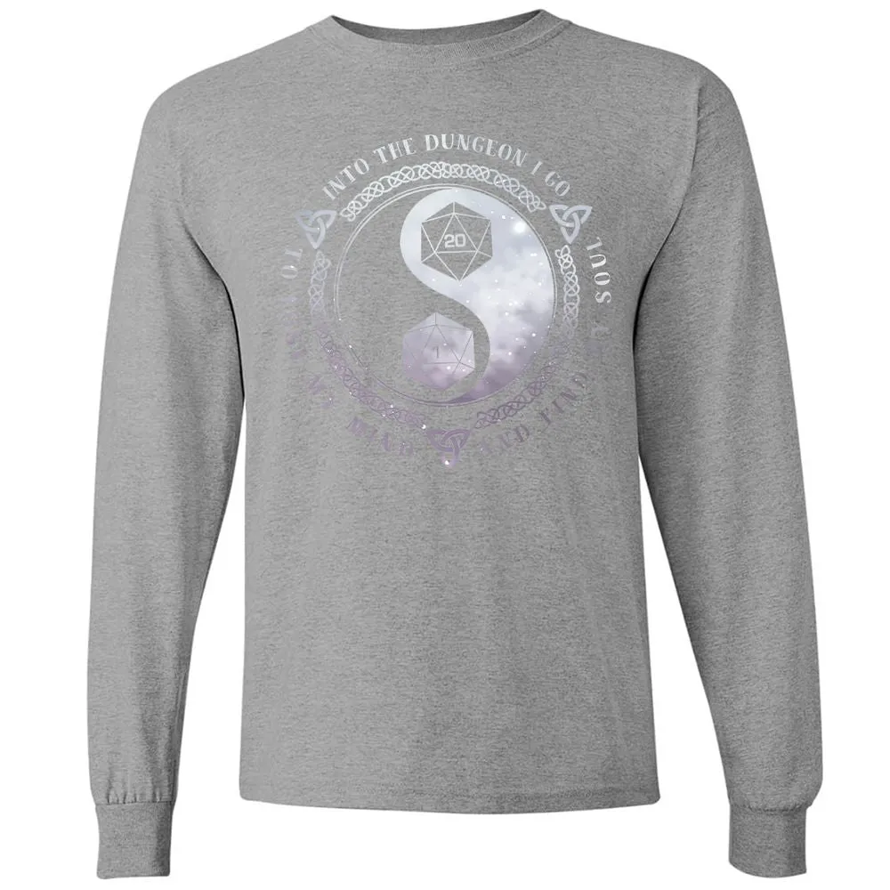 Into The Dungeon I Go Long Sleeve T-Shirt - Graphite Heather - 6