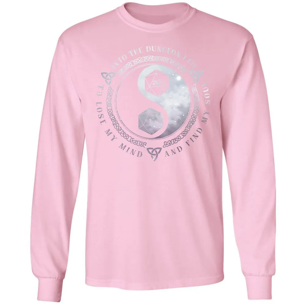 Into The Dungeon I Go Long Sleeve T-Shirt - Light Pink - 3