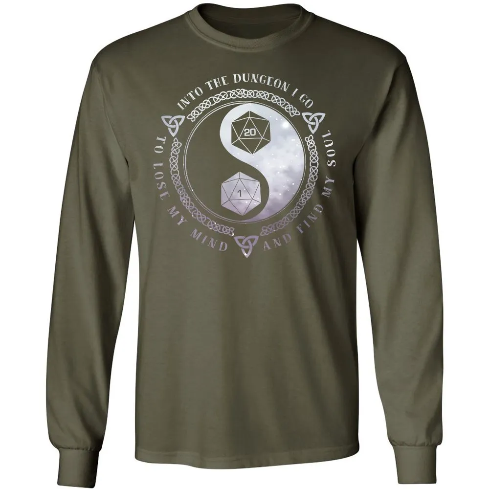Into The Dungeon I Go Long Sleeve T-Shirt - Military Green - 16