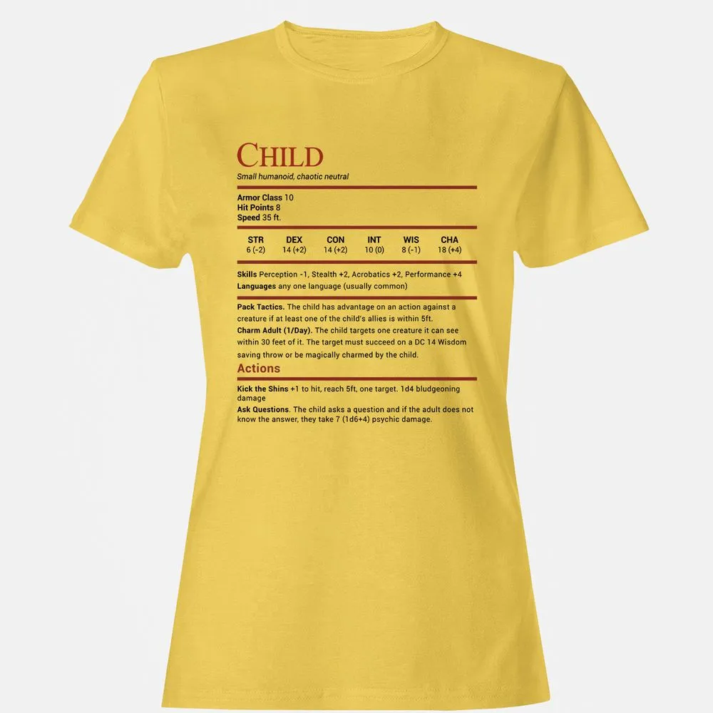 Child Stats Women's T-Shirt - Daisy - 4