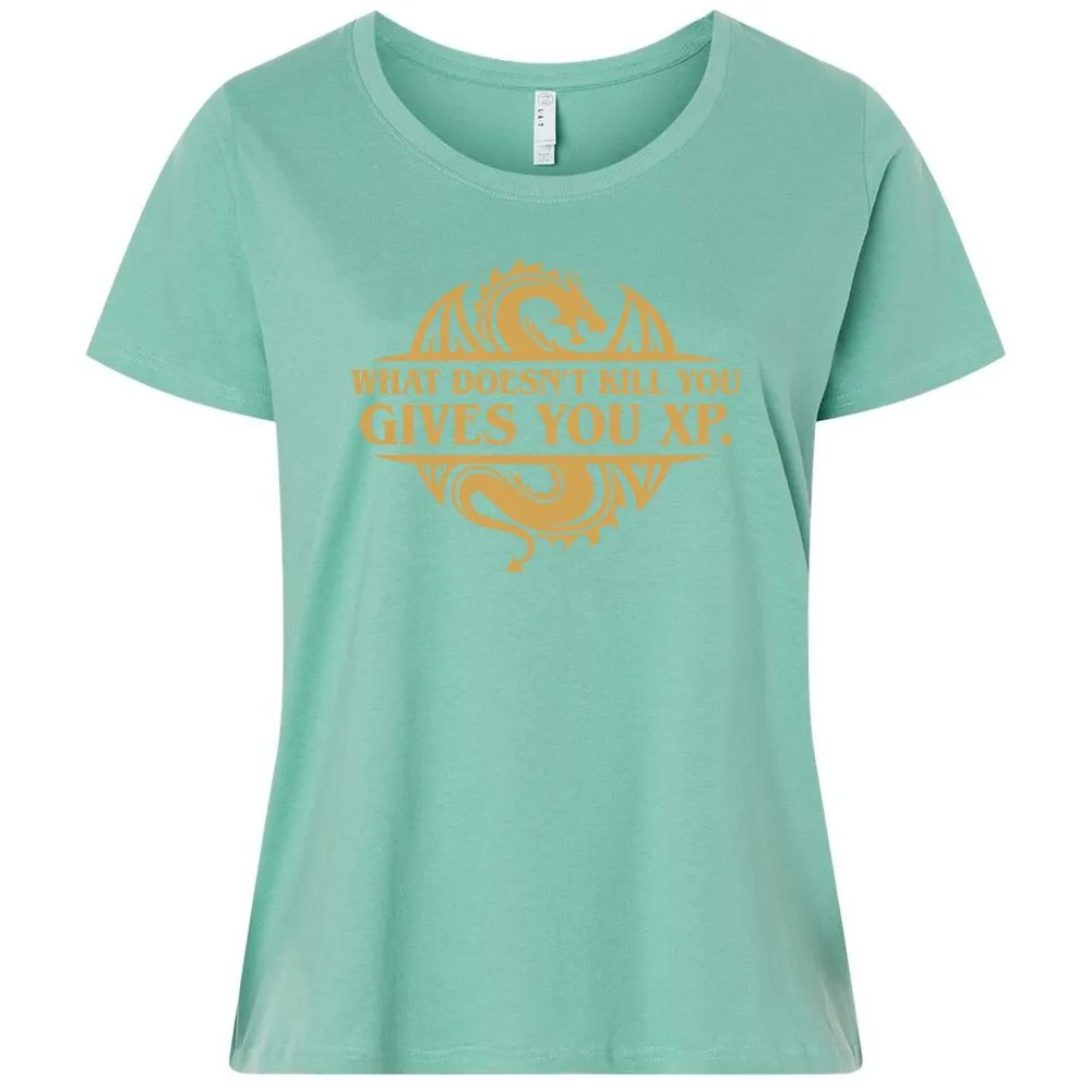 What Doesn't Kill You Gives You XP Ladies Curvy Jersey - Saltwater - 7