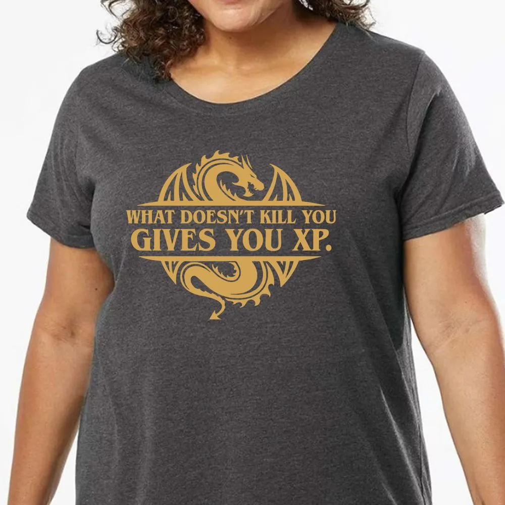 What Doesn't Kill You Gives You XP Ladies Curvy Jersey - model - 0