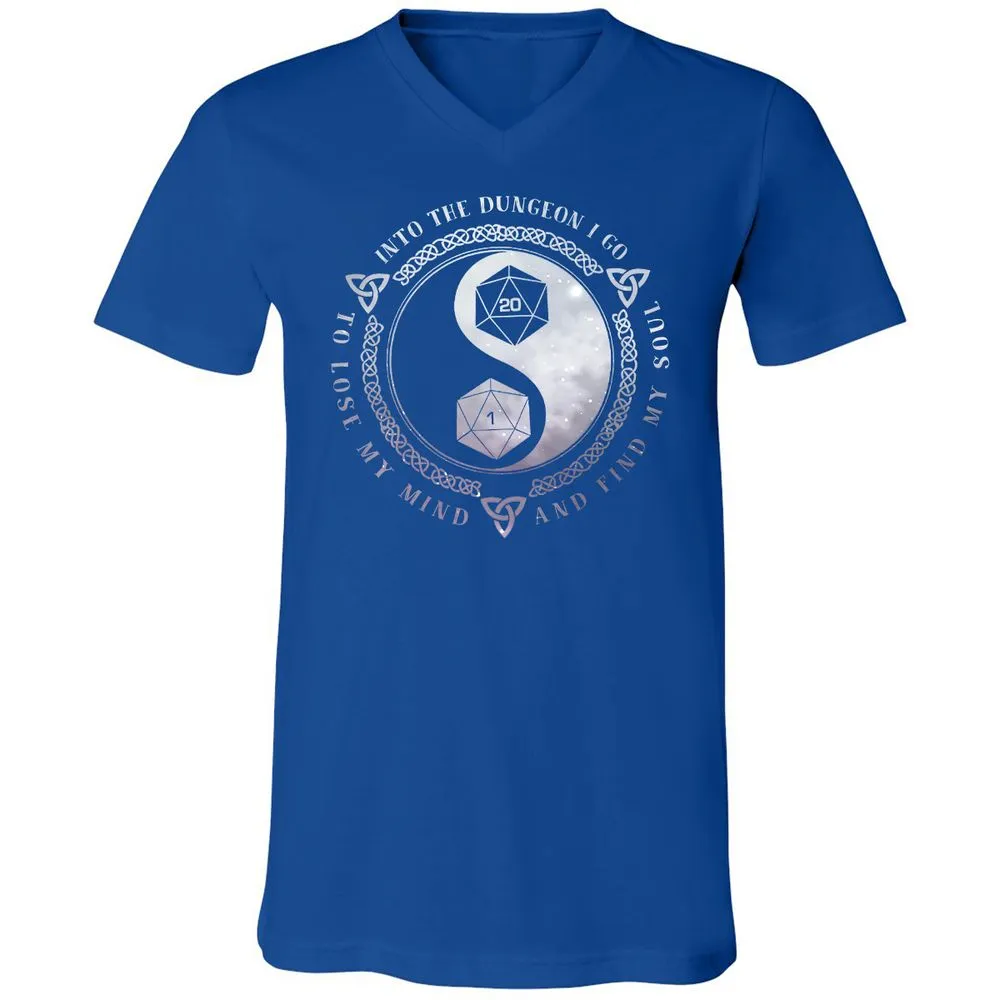 Into The Dungeon I Go Unisex V-Neck T-Shirt - True Royal - 4
