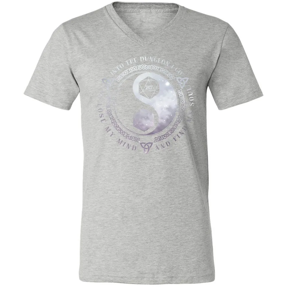 Into The Dungeon I Go Unisex V-Neck T-Shirt - Athletic Heather - 7