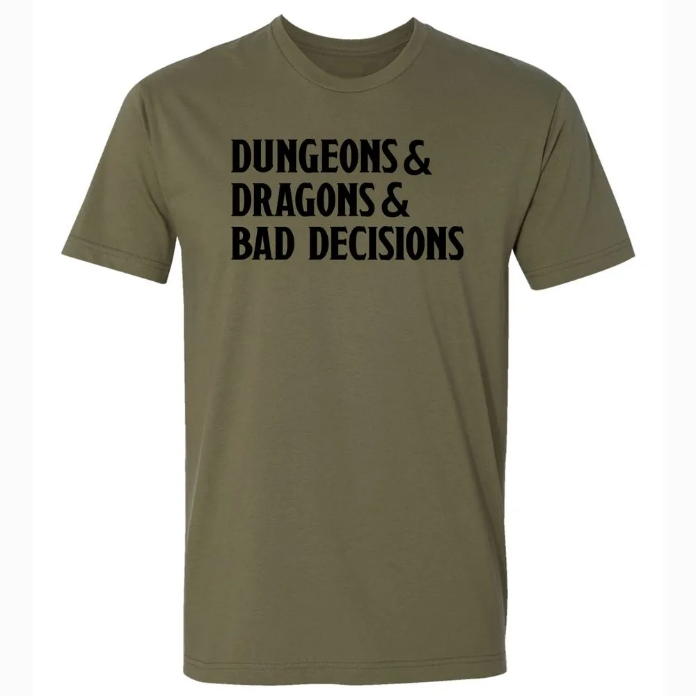 Bad Decisions Premium Unisex T-Shirt - Military Green - 5