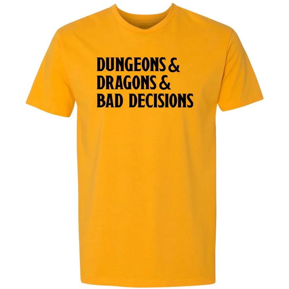 Bad Decisions Premium Unisex T-Shirt - Gold - 12