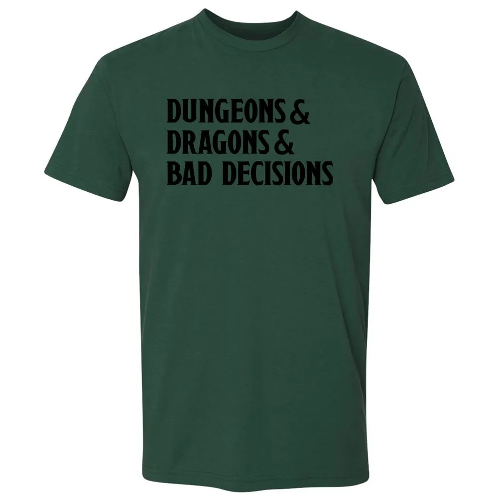 Bad Decisions Premium Unisex T-Shirt - Forest Green - 13