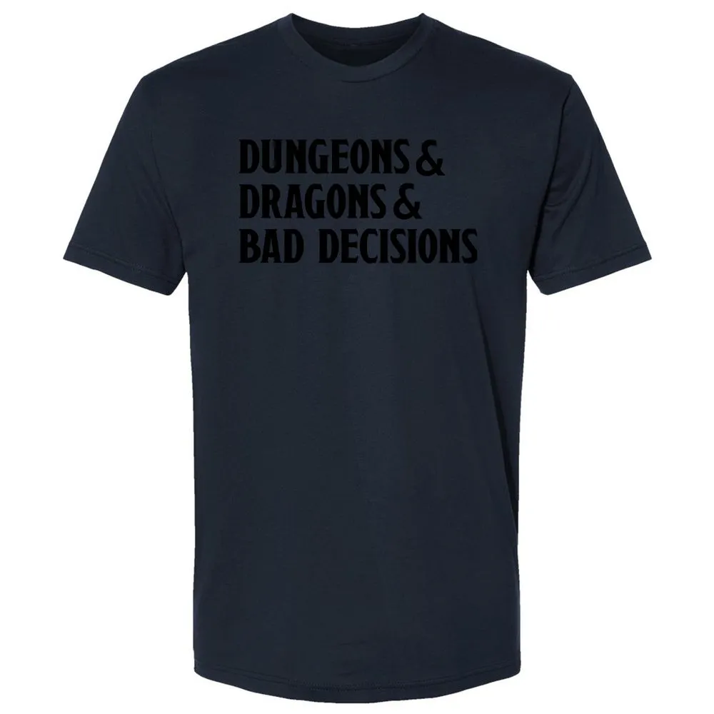 Bad Decisions Premium Unisex T-Shirt - Midnight Navy - 14