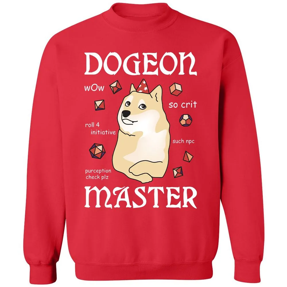 Dogeon Master Classic Unisex Sweatshirt - Red - 5