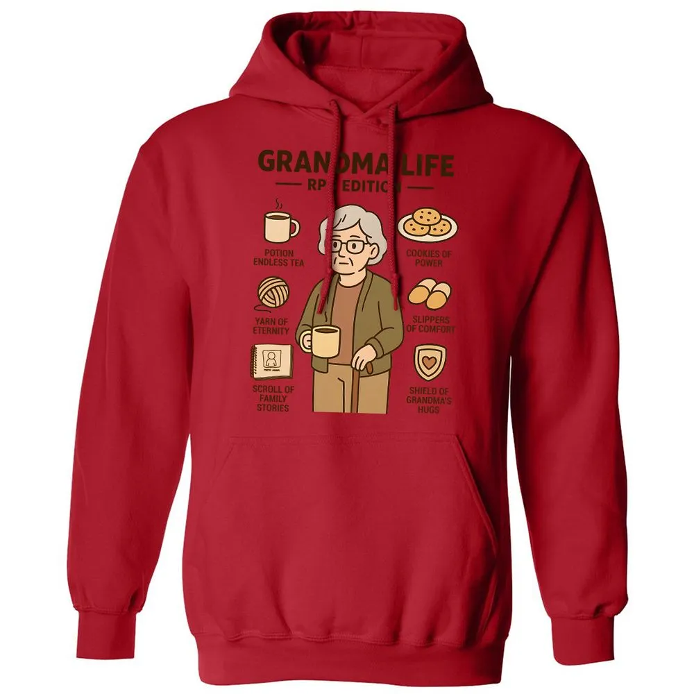 Grandma Life RPG Edition Classic Unisex Hoodie - Red - 5