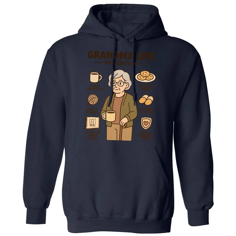 Grandma Life RPG Edition Classic Unisex Hoodie - Navy - 8