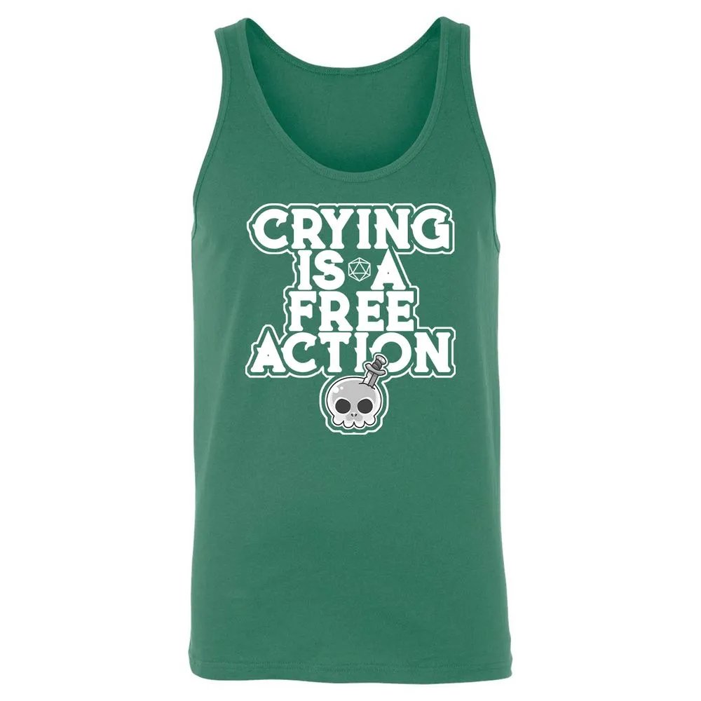 Crying Is A Free Action Unisex Jersey Tank - Kelly - 9