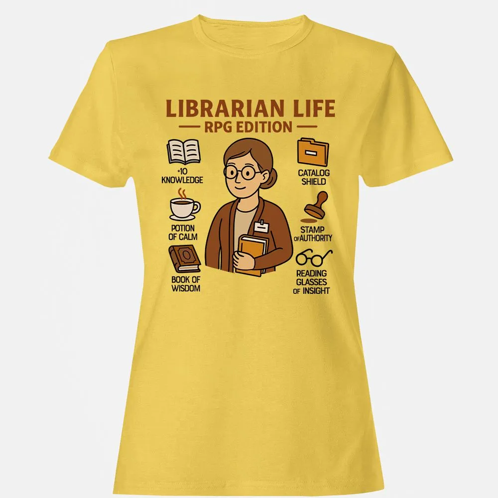 Librarian Life RPG Edition Women's T-Shirt - Daisy - 4