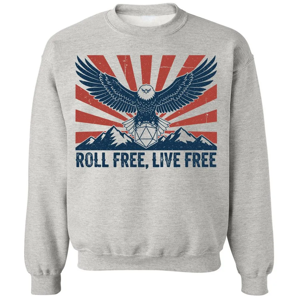 Roll Free, Live Free Classic Unisex Sweatshirt - Ash - 2