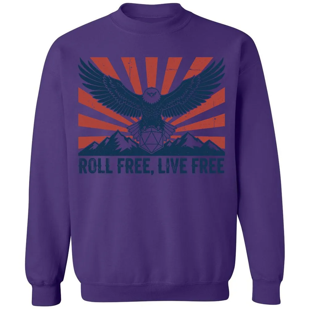 Roll Free, Live Free Classic Unisex Sweatshirt - Purple - 6