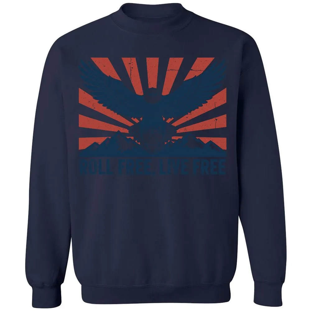 Roll Free, Live Free Classic Unisex Sweatshirt - Navy - 8