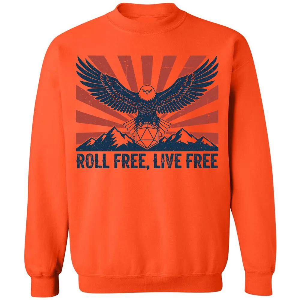 Roll Free, Live Free Classic Unisex Sweatshirt - Orange - 10
