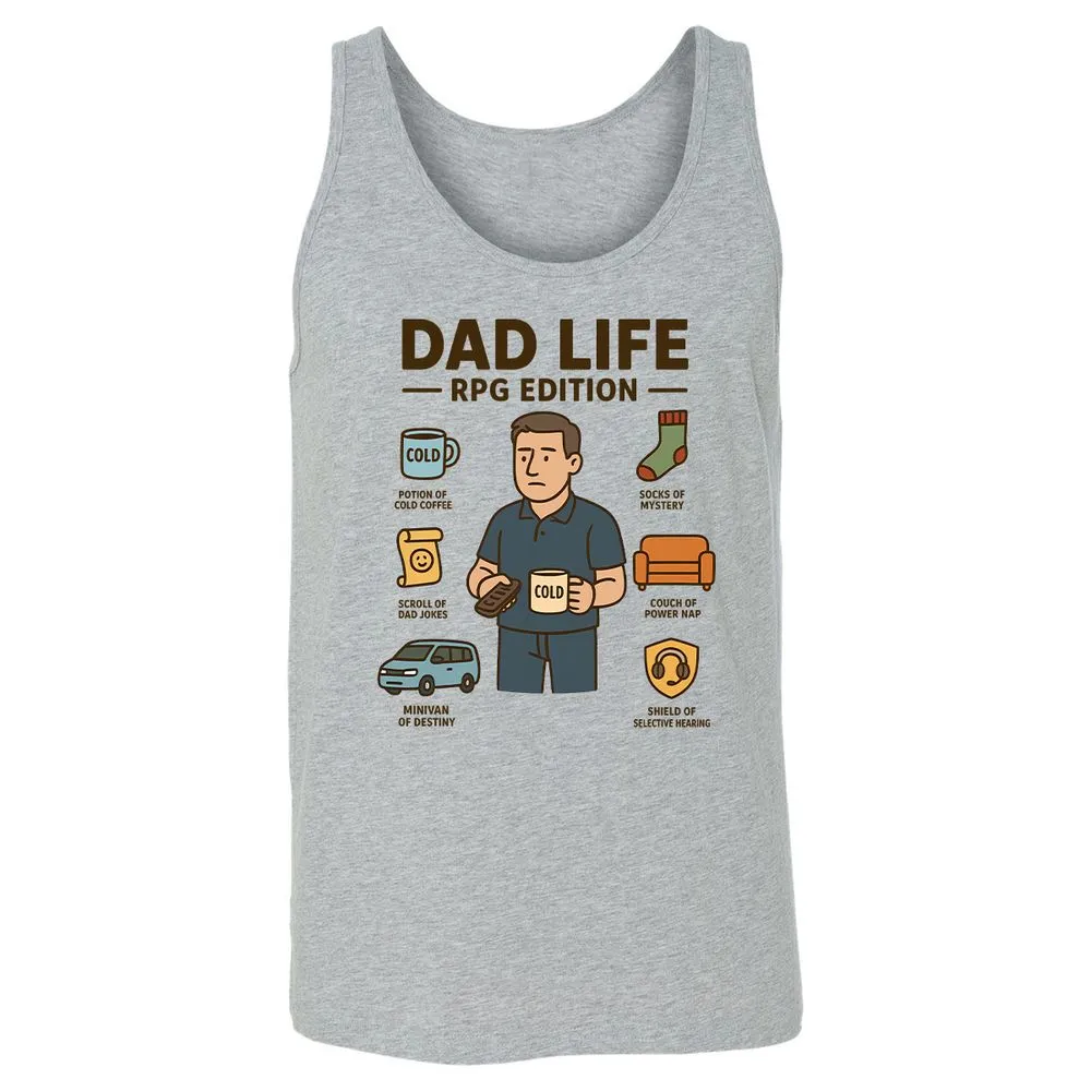 Dad Life RPG Edition Unisex Jersey Tank - Athletic Heather - 4