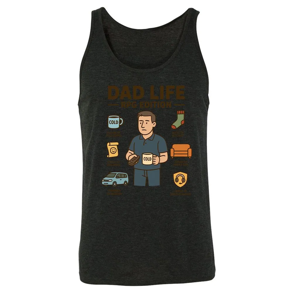 Dad Life RPG Edition Unisex Jersey Tank - Charcoal Black Triblend - 5