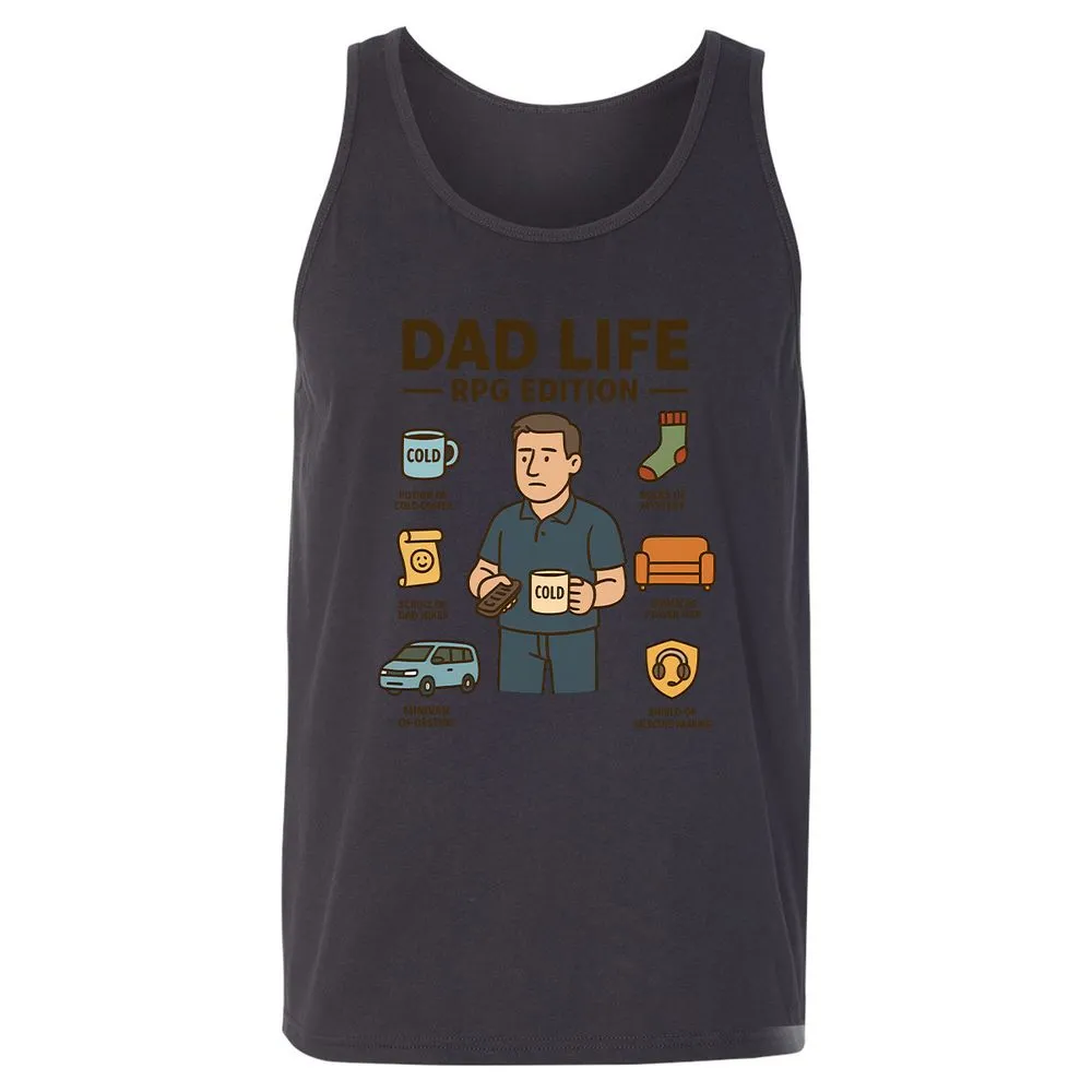 Dad Life RPG Edition Unisex Jersey Tank - Dark Grey - 7