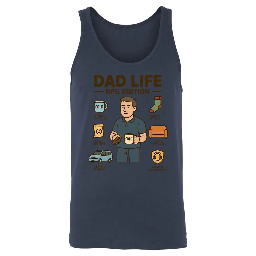 Dad Life RPG Edition Unisex Jersey Tank - Navy - 8