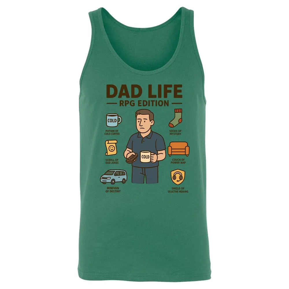 Dad Life RPG Edition Unisex Jersey Tank - Kelly - 9