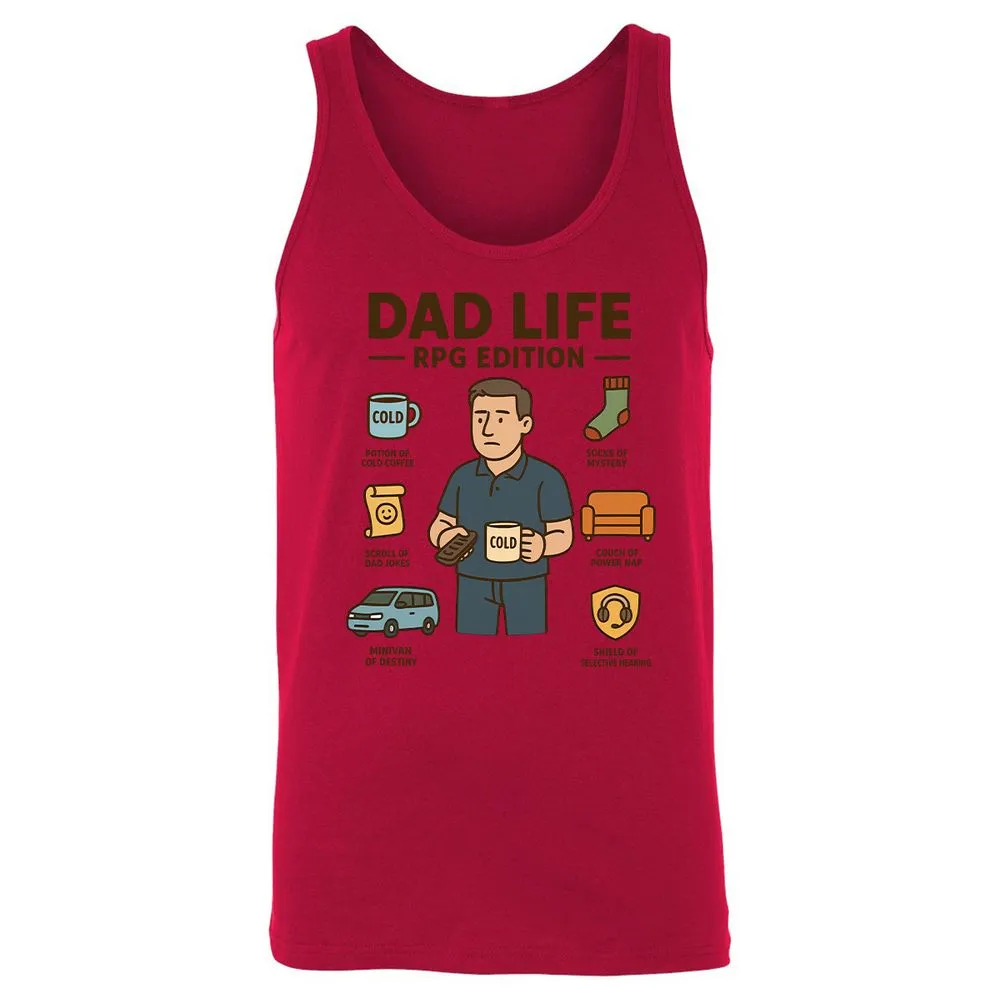 Dad Life RPG Edition Unisex Jersey Tank - Red - 11