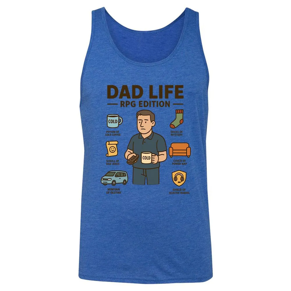 Dad Life RPG Edition Unisex Jersey Tank - True Royal Triblend - 12