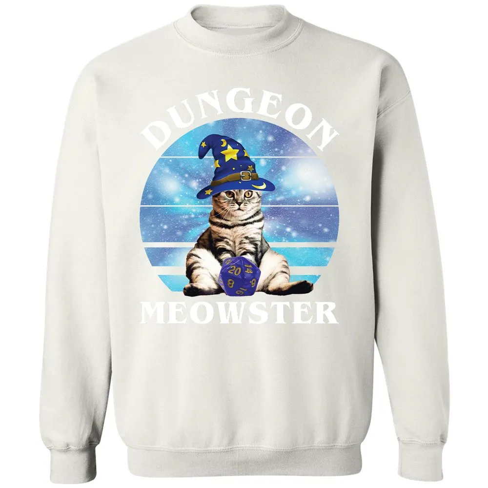Dungeon Meowster Vintage Classic Unisex Sweatshirt - White - 12