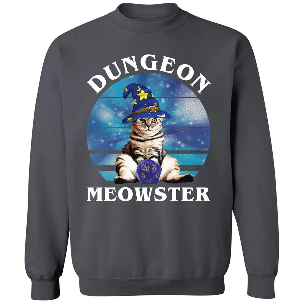 Dungeon Meowster Vintage Classic Unisex Sweatshirt - Charcoal - 7