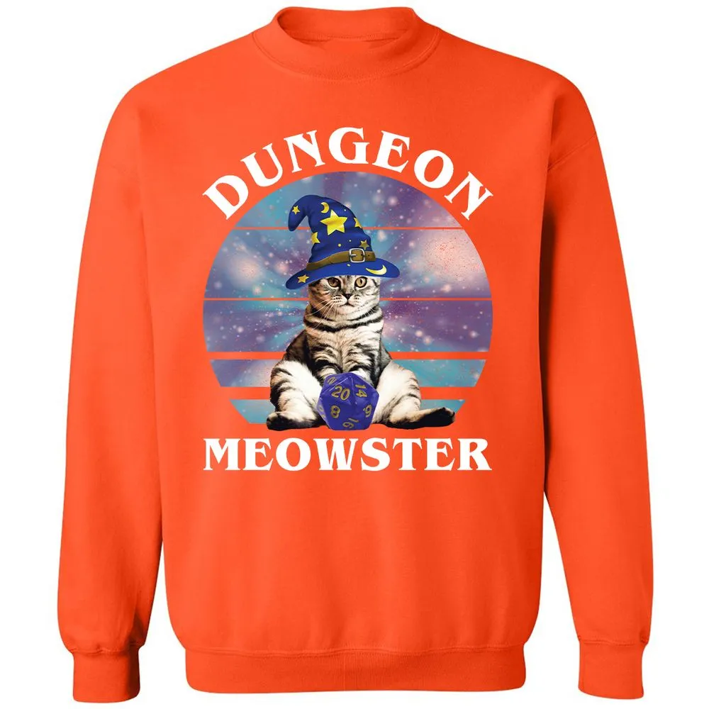 Dungeon Meowster Vintage Classic Unisex Sweatshirt - Orange - 10