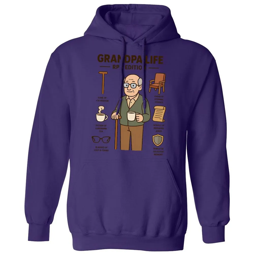 Grandpa Life RPG Edition Classic Unisex Hoodie - Purple - 6