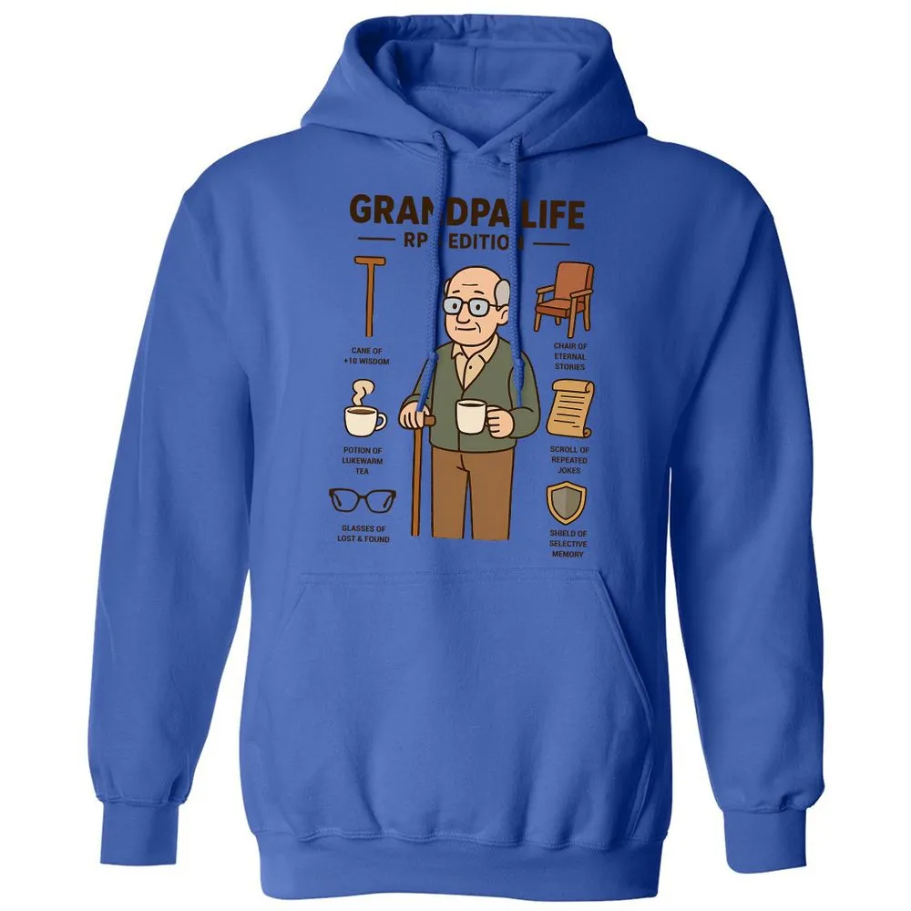 Grandpa Life RPG Edition Classic Unisex Hoodie - Royal - 9