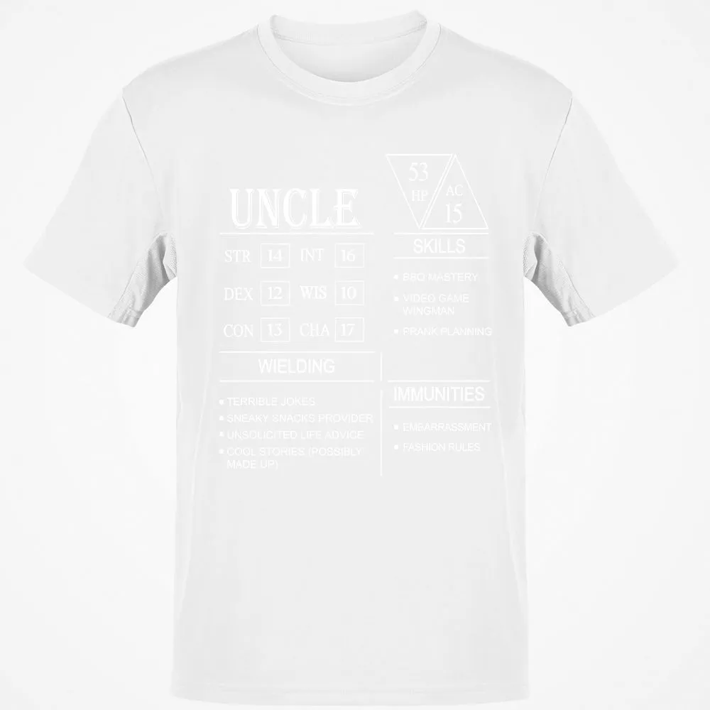 Uncle Stats Classic Unisex T-Shirt - White - 12