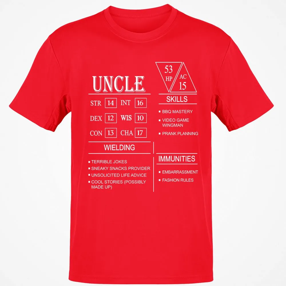 Uncle Stats Classic Unisex T-Shirt - Red - 10