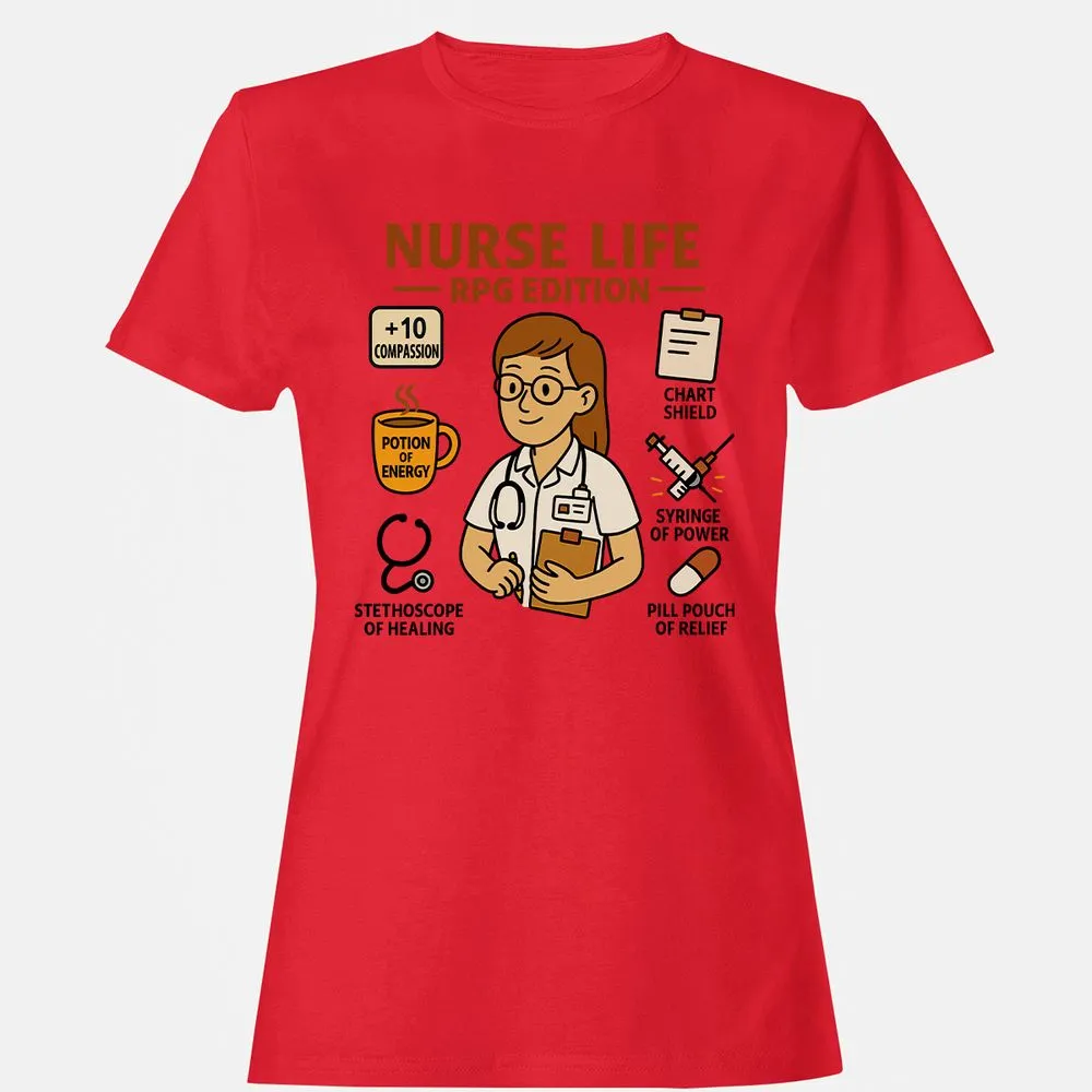 Nurse Life RPG Edition Women's T-Shirt - Red - 13