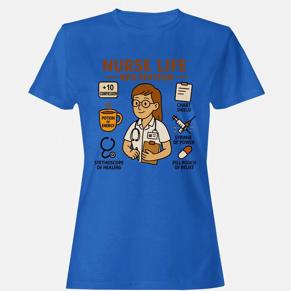 Nurse Life RPG Edition Women's T-Shirt - Royal - 14