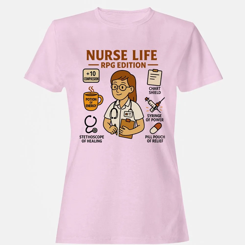Nurse Life RPG Edition Women's T-Shirt - Light Pink - 9