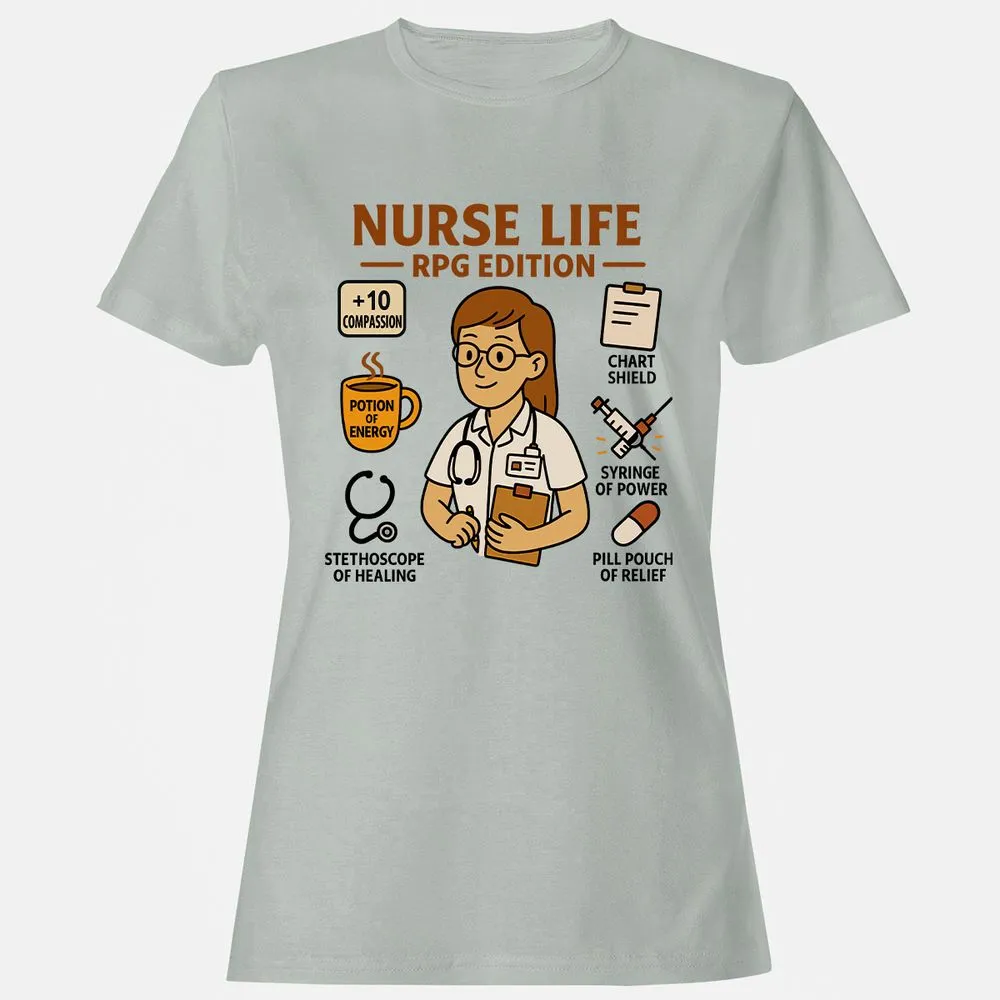 Nurse Life RPG Edition Women's T-Shirt - Ash - 2