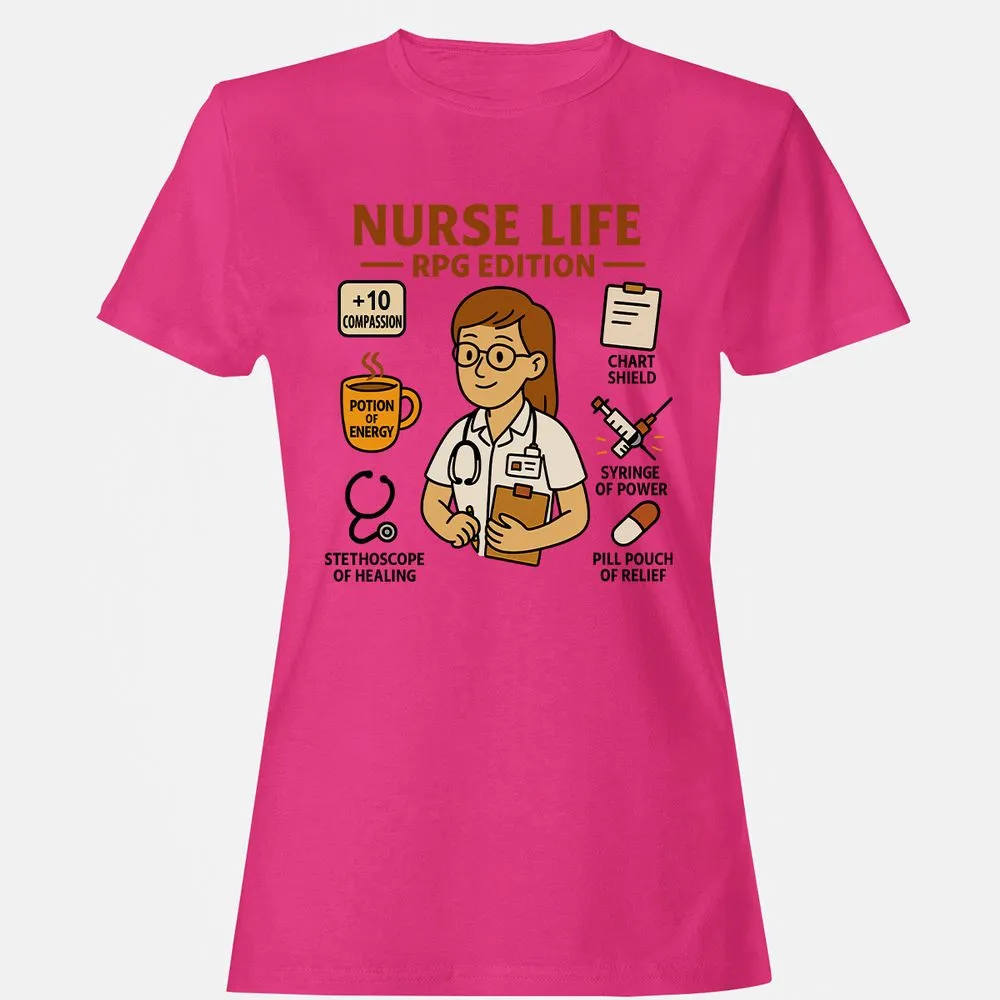 Nurse Life RPG Edition Women's T-Shirt - Heliconia - 6