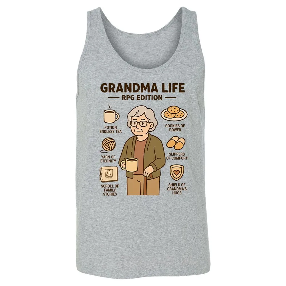 Grandma Life RPG Edition Unisex Jersey Tank - Athletic Heather - 4
