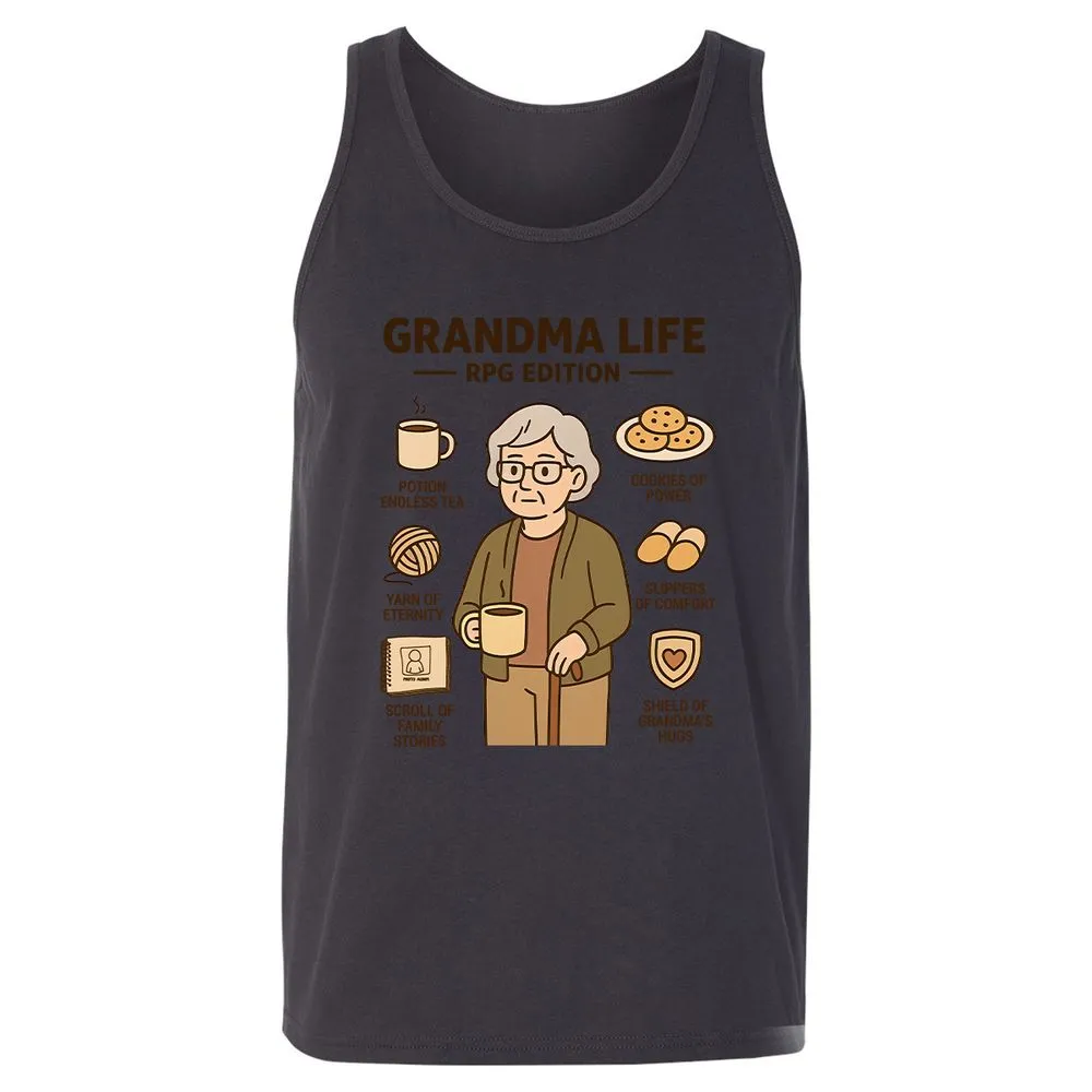Grandma Life RPG Edition Unisex Jersey Tank - Dark Grey - 7