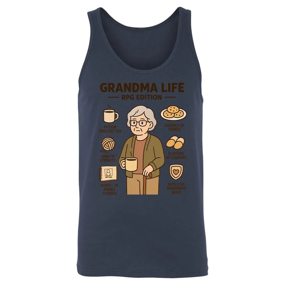 Grandma Life RPG Edition Unisex Jersey Tank - Navy - 8