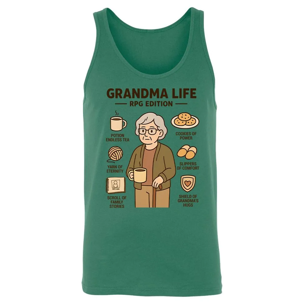 Grandma Life RPG Edition Unisex Jersey Tank - Kelly - 9