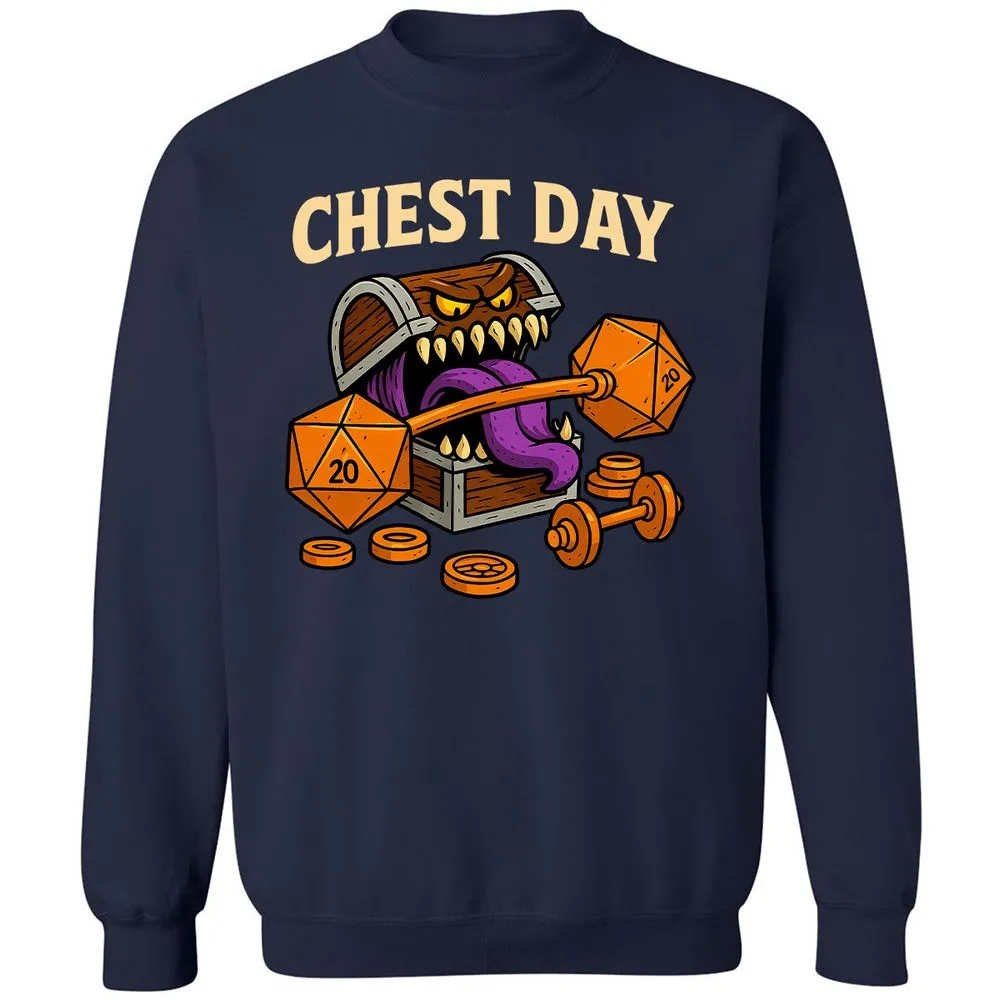 Chest Day Classic Unisex Sweatshirt - Navy - 2