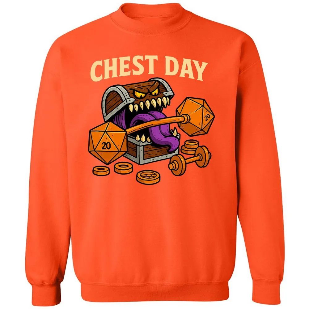 Chest Day Classic Unisex Sweatshirt - Orange - 10