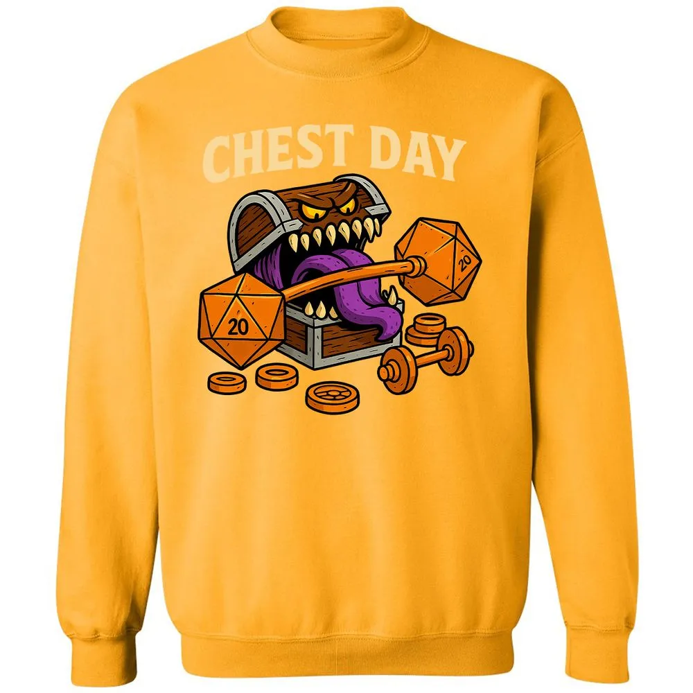 Chest Day Classic Unisex Sweatshirt - Gold - 11